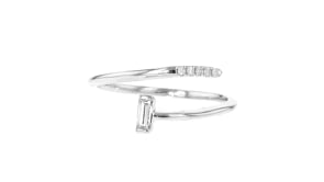10 ct. t.w. Diamond Bypass Ring in Sterling Silver