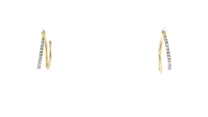 10 ct. t.w. Diamond Twist-Through Earrings in 14kt Yellow Gold