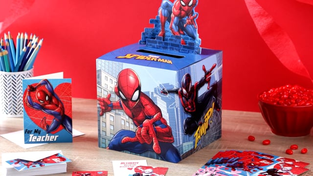 Marvel Spider-Man Kids Classroom Valentines Set With Cards and Mailbox -  Boxed Cards - Hallmark