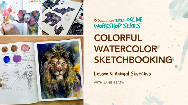 Sky Blue Sketchbook on the GO – Kristine Art Watercolor Painting Online  Classes