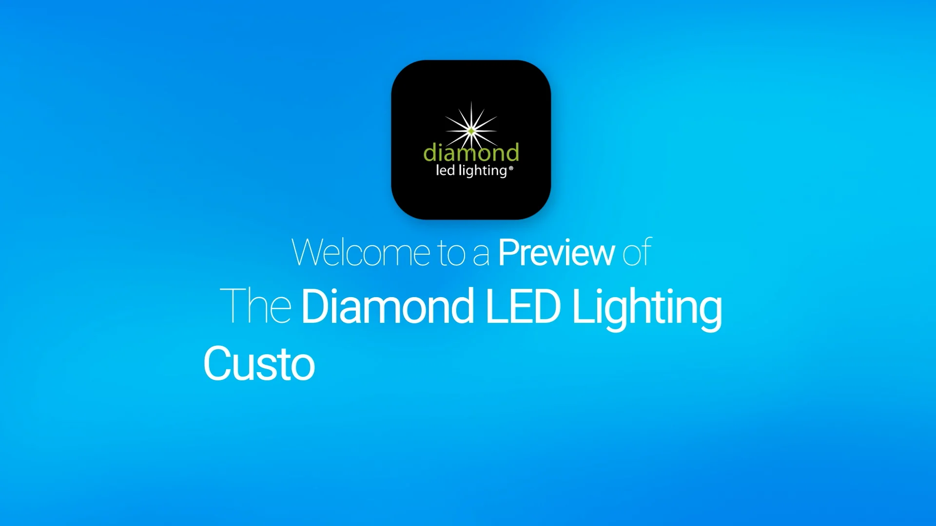 Diamond LED Lighting Mobile App Preview DIA616W on Vimeo