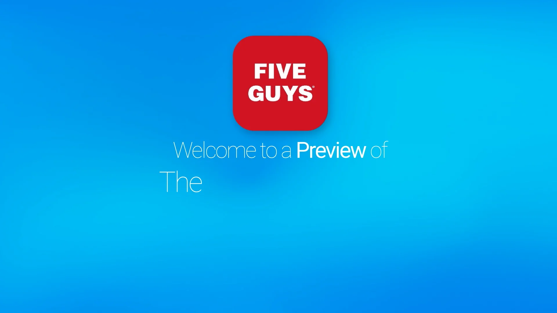 Five Guys Europe Mobile App Preview FIV231W on Vimeo