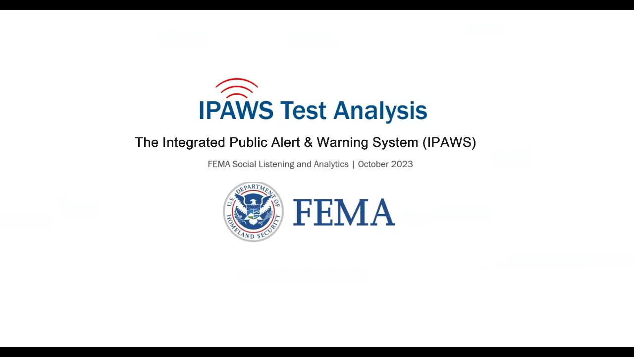 FEMA IPAWS Test Analysis on Vimeo