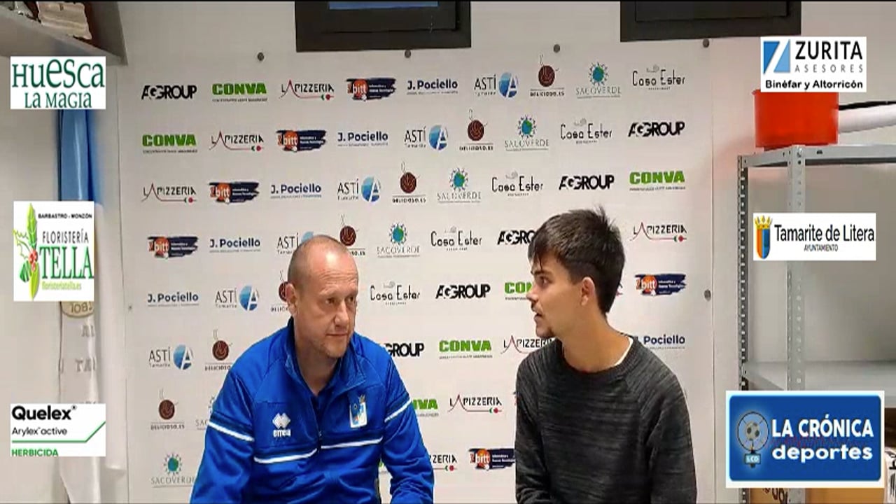 ÓSCAR MELER (2º Entrenador Tamarite) CDJ Tamarite 4-1 CD Utrillas / Jor. 7 / Tercera Rfef