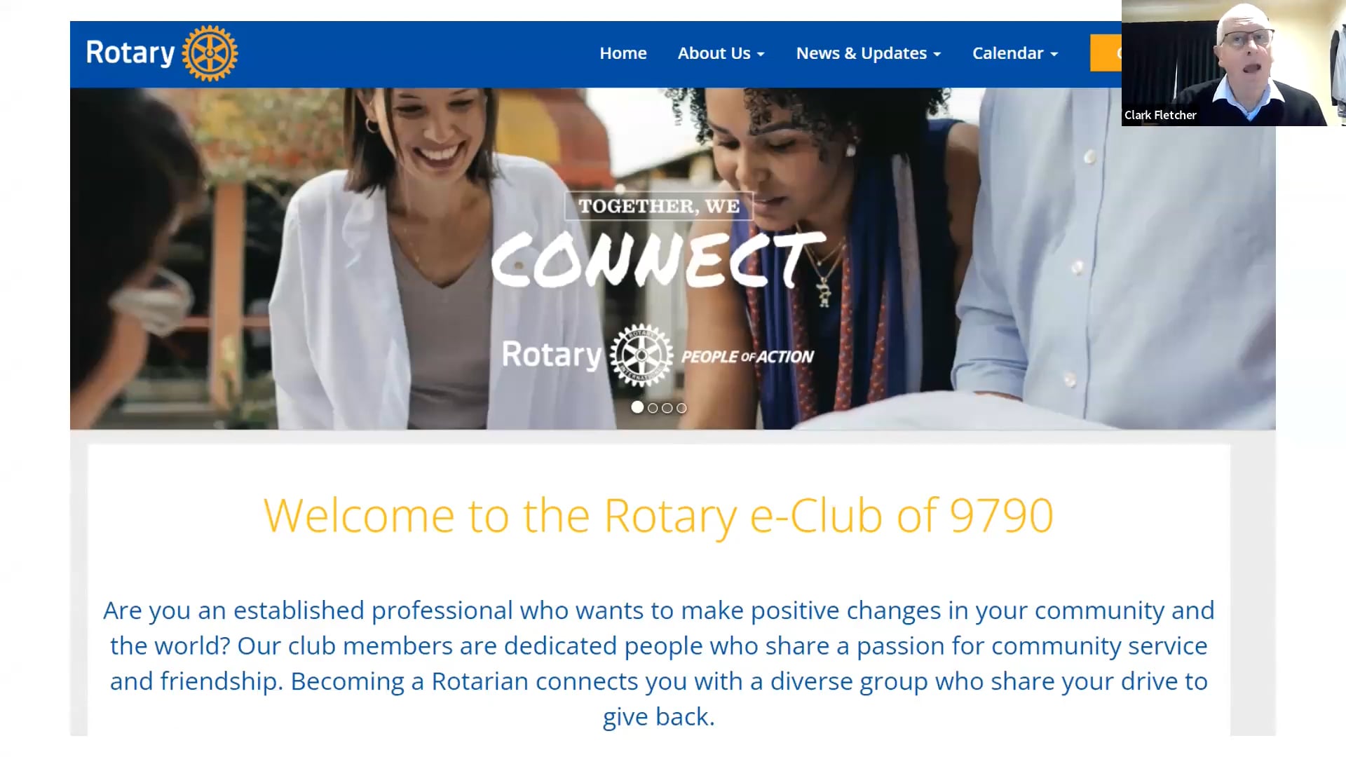 October 16, 2023 - Clark Fletcher - "Differences, Benefits, Recruiting, Projects & Fundraising as a Rotary E-Club"