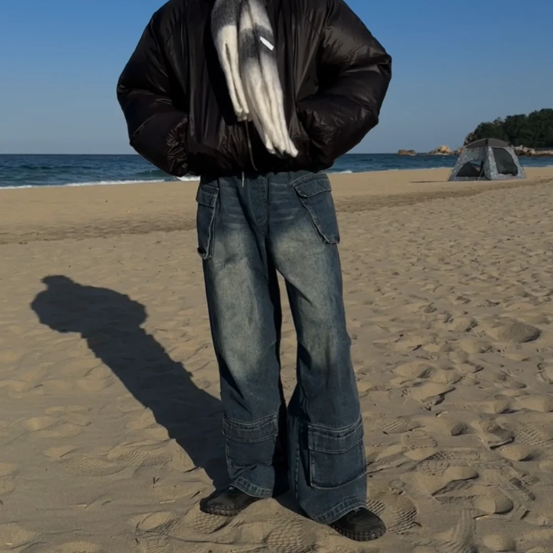 2 Low Nerd Cargo Banding Denim Pants (2color) - ASCLO