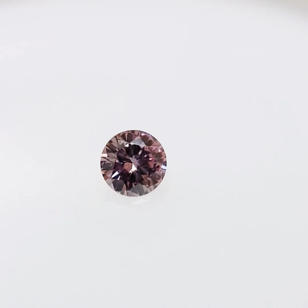 FANCY INTENSE PURPLISH PINK 0.132ct RD/RT2349/CGL