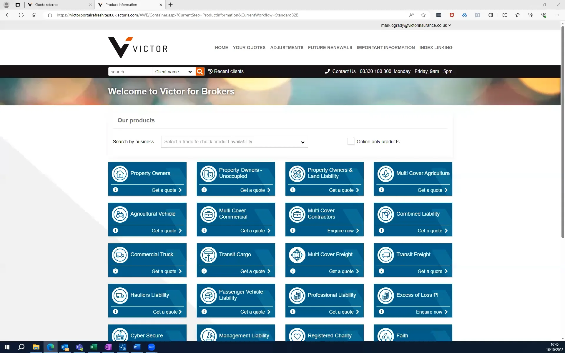 Victor for Brokers Request Underwriter Review