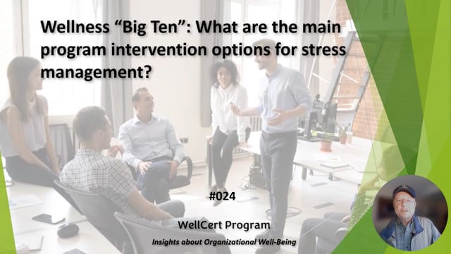 #024 Wellness Big Ten: What are the main program intervention options for stress management?
