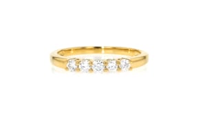 33 ct. t.w. Lab-Grown Diamond Five-Stone Ring in 18kt Gold Over Sterling