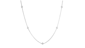 50 ct. t.w. Lab-Grown Diamond Station Necklace in Sterling Silver