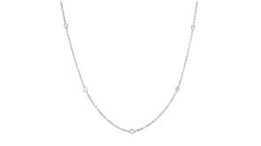 33 ct. t.w. Lab-Grown Diamond Station Necklace in Sterling Silver