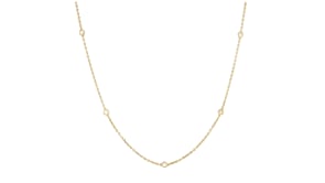 33 ct. t.w. Lab-Grown Diamond Station Necklace in 18kt Gold Over Sterling