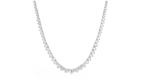 5.00 ct. t.w. Lab-Grown Diamond Graduated Tennis Necklace in Sterling Silver