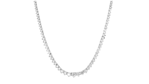 3.00 ct. t.w. Lab-Grown Diamond Graduated Tennis Necklace in Sterling Silver
