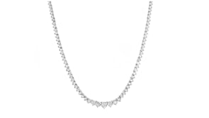 2.00 ct. t.w. Lab-Grown Diamond Graduated Tennis Necklace in Sterling Silver