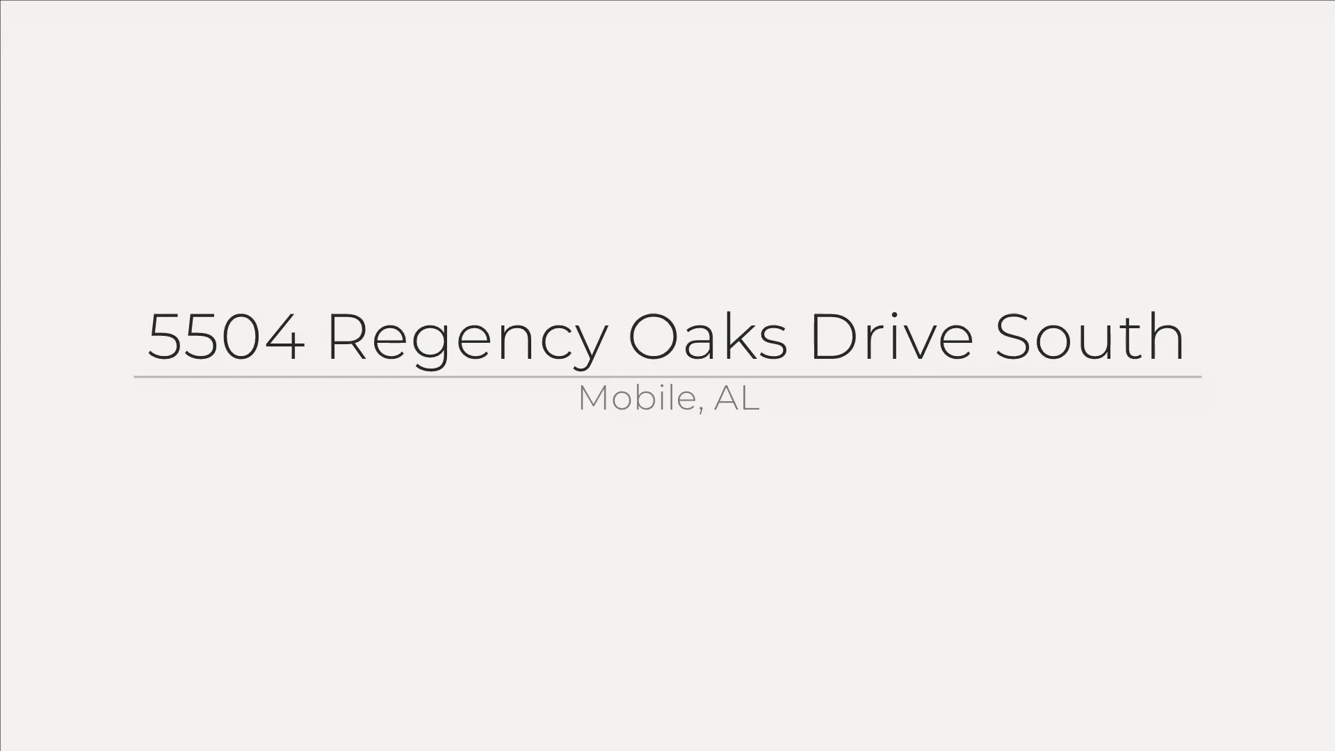 5504 Regency Oaks Drive South, Mobile, AL on Vimeo
