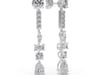 Lab Grown Diamond Dangle Earrings in White Gold &#40;4 1/6 ct. tw.&#41;