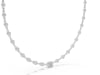 Lab Grown Diamond Bezel Station Necklace in 18K White Gold, 16&rdquo; &#40;4 3/4 ct. tw.&#41;