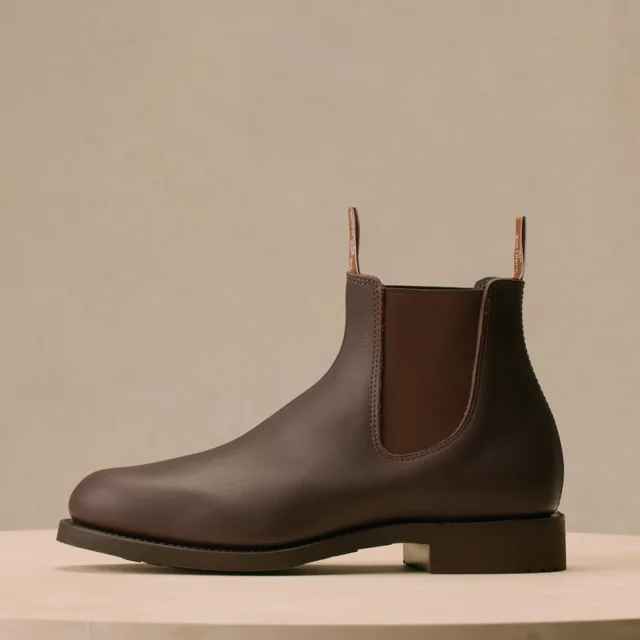 R.M. Williams Brown Suede Classic Turnout Chelsea Boots R.M.Williams