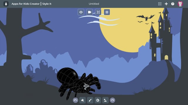 Shape and style a halloween spider