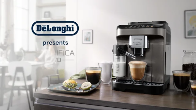 De'Longhi Magnifica Evo, Fully Automatic Machine Bean to Cup Espresso  Cappuccino and Iced Coffee Maker, Colored Touch Display, Black, Silver