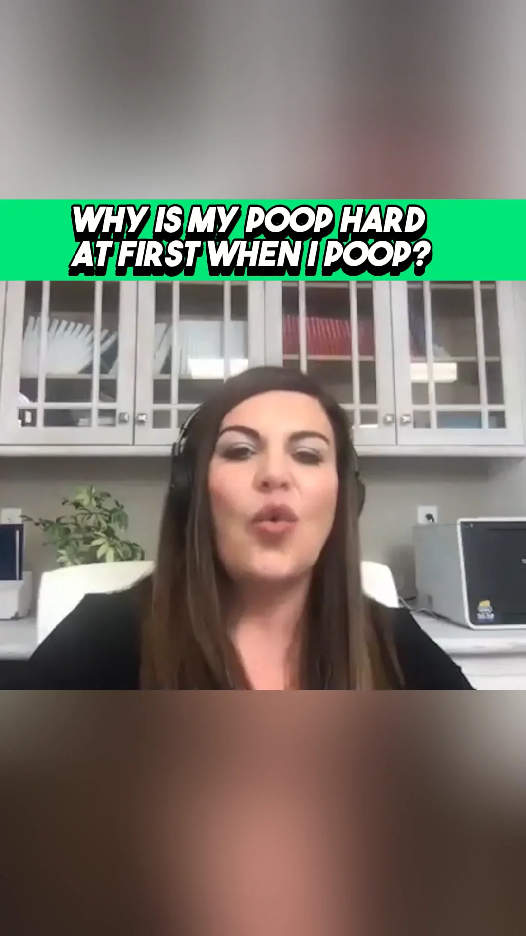 Why is my poop hard at first when I poop on Vimeo