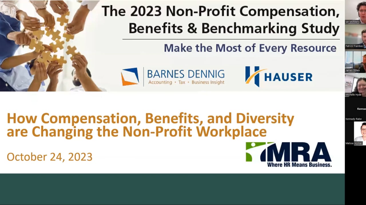 October 24, 2023 - Non-Profit Compensation & Benefits Survey Results Revealed