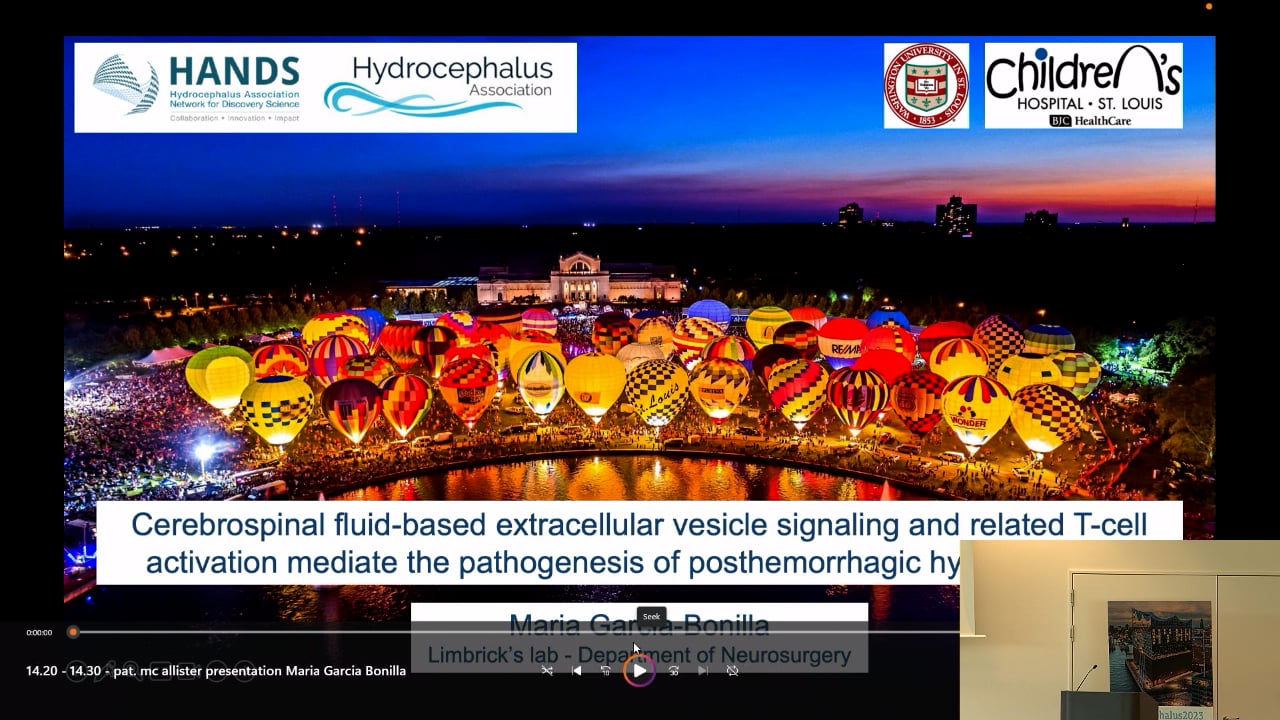 S6. Pat McAllister - CSF-based extracellular vesicle signaling and related T-cell activation mediate the pathogenesis of post-he