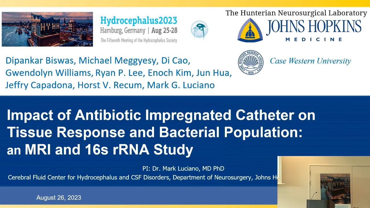 S8. Mark Luciano - Exploring the influence of catheter materials on neuroinflammation and the intracranial microbiome