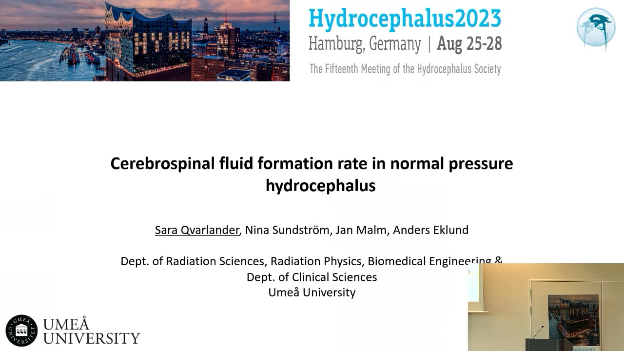 S11. Sara Qvarlander - Cerebrospinal fluid formation rate in normal pressure hydrocephalus