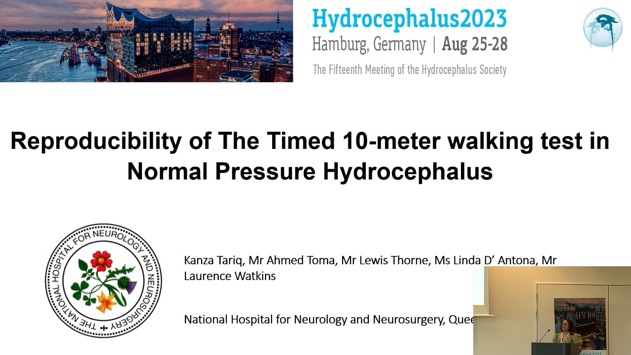 S11. Kanza Tariq - Reproducibility of The Timed 10 meter walking test in Normal Pressure Hydrocephalus