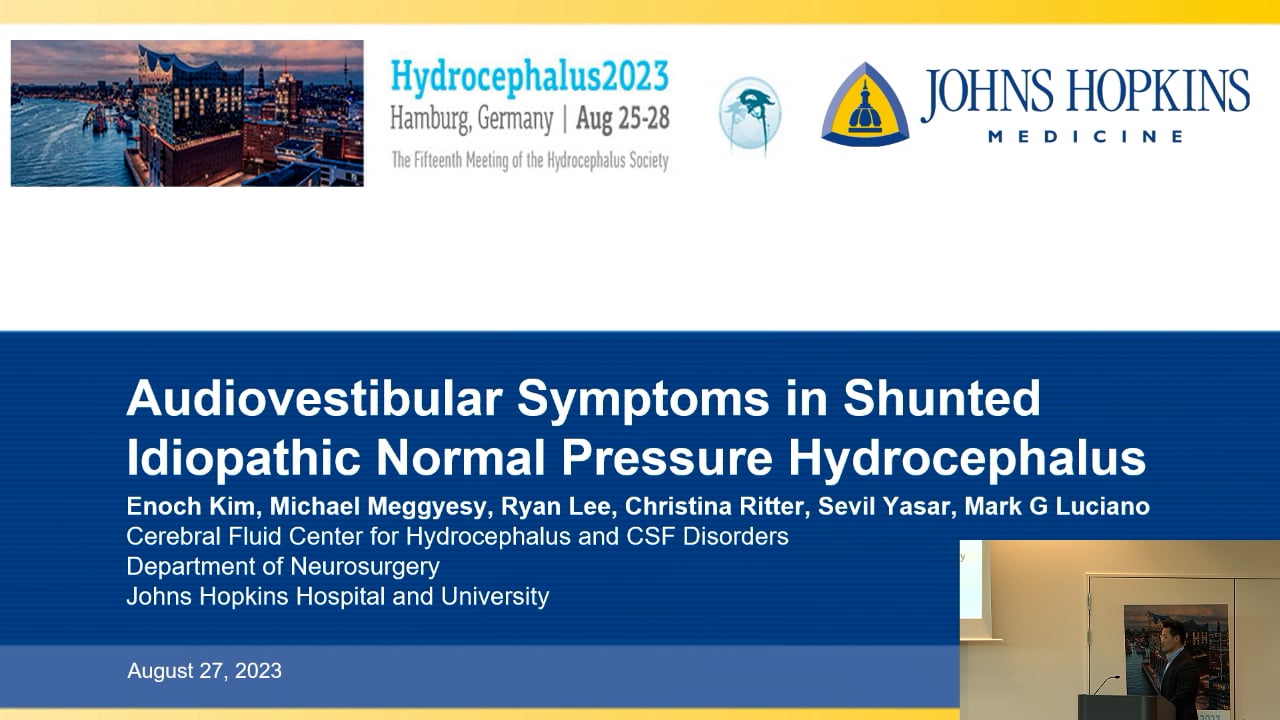 S11. Mark Luciano - Audiovestibular symptoms in shunted idiopathic Normal Pressure Hydrocephalus