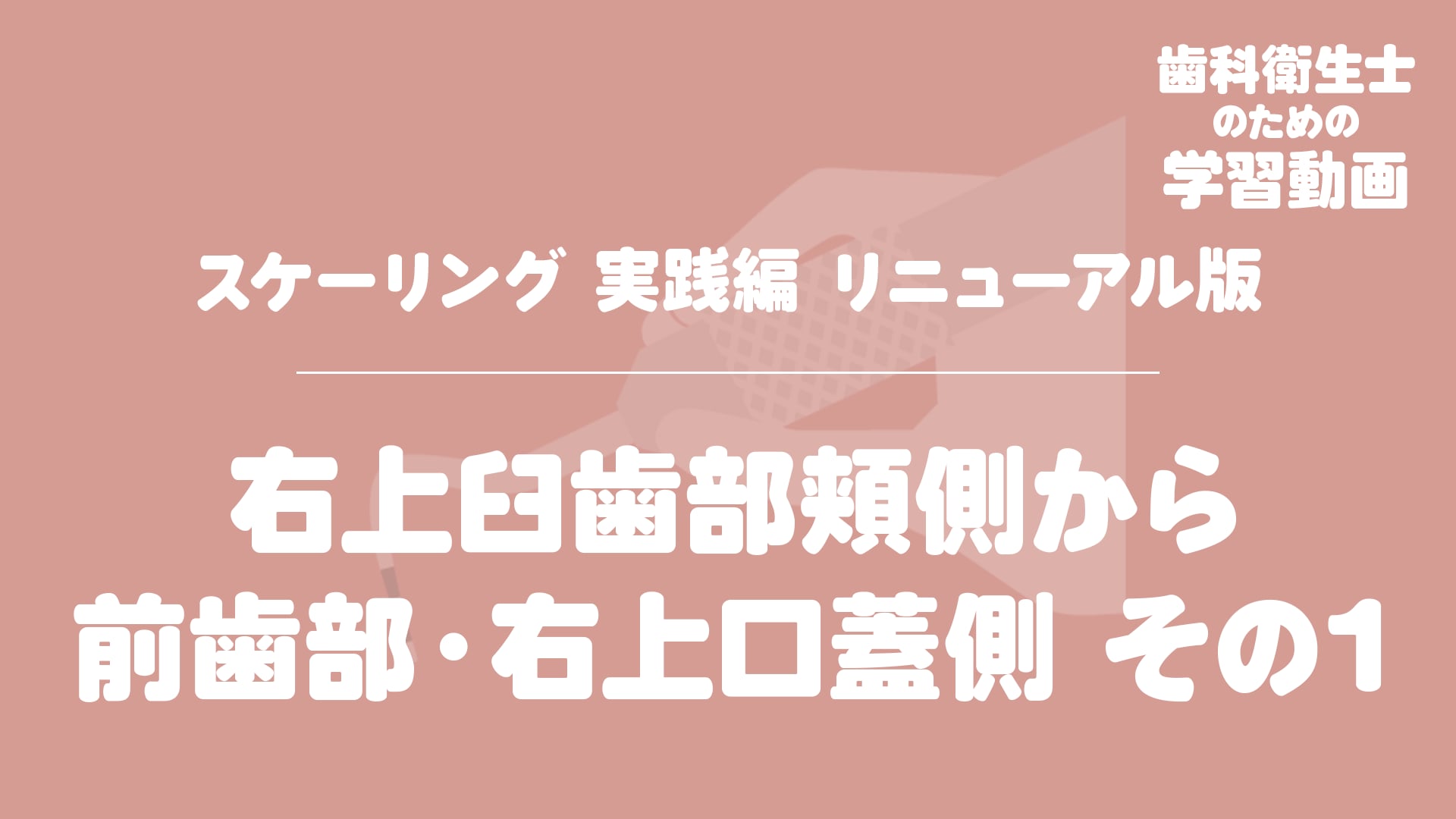 11.右上臼歯部頬側から前歯部・右上口蓋側その1