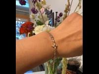 Pearl Sapphire 14k Fob Chain Bracelet 14902-8402
