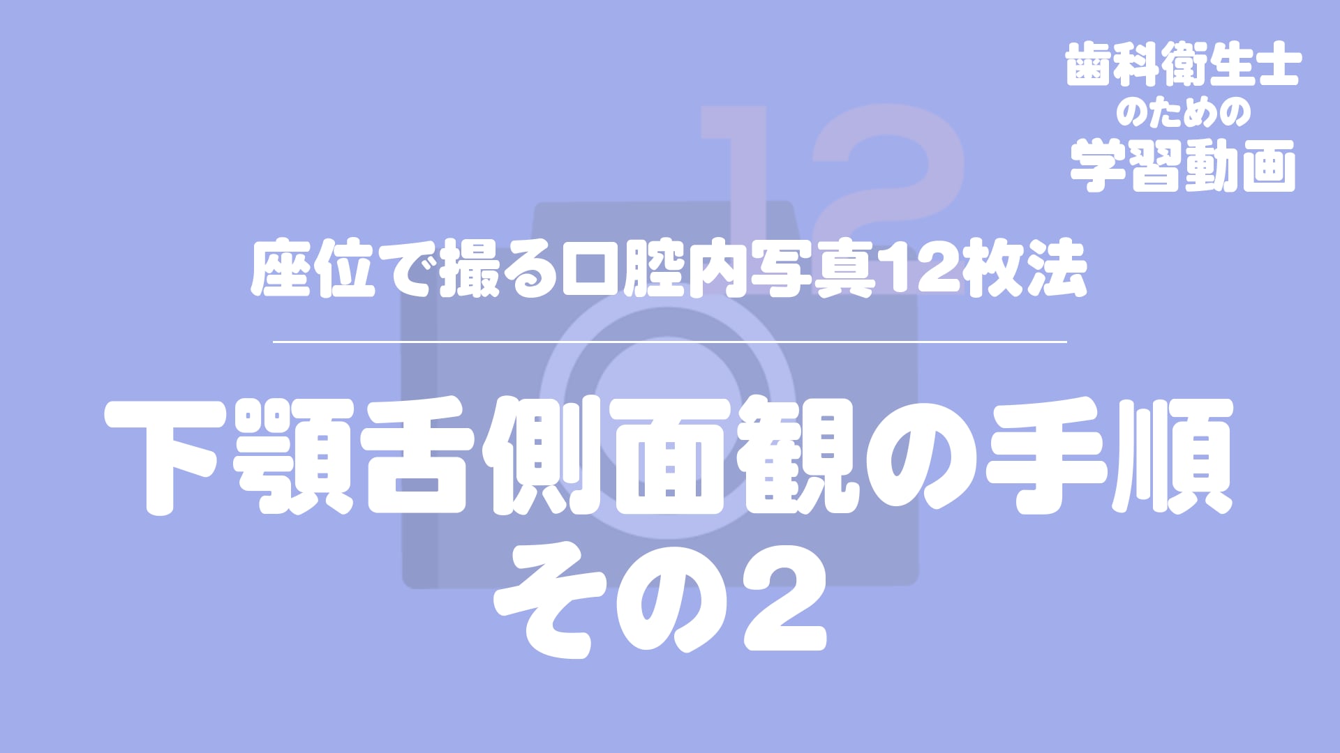 10. 下顎舌側面観の手順 その２