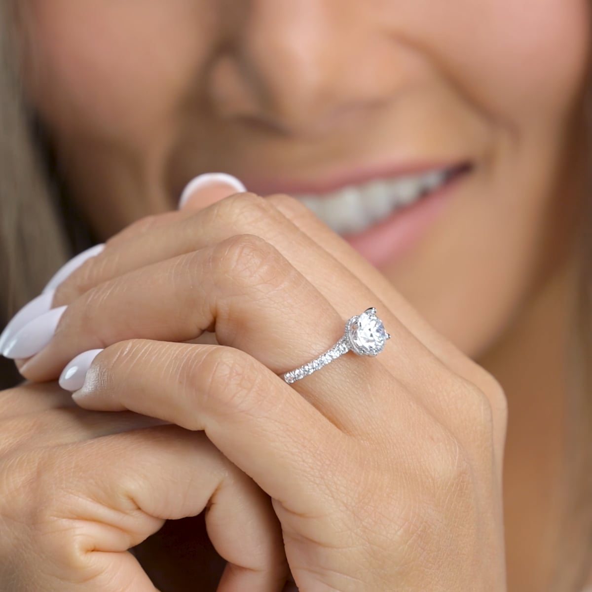 product video 2 for 1 1/2 ctw Round Lab Grown Diamond Royal Crown Engagement Ring