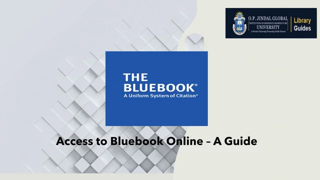 Homepage  The Bluebook Online