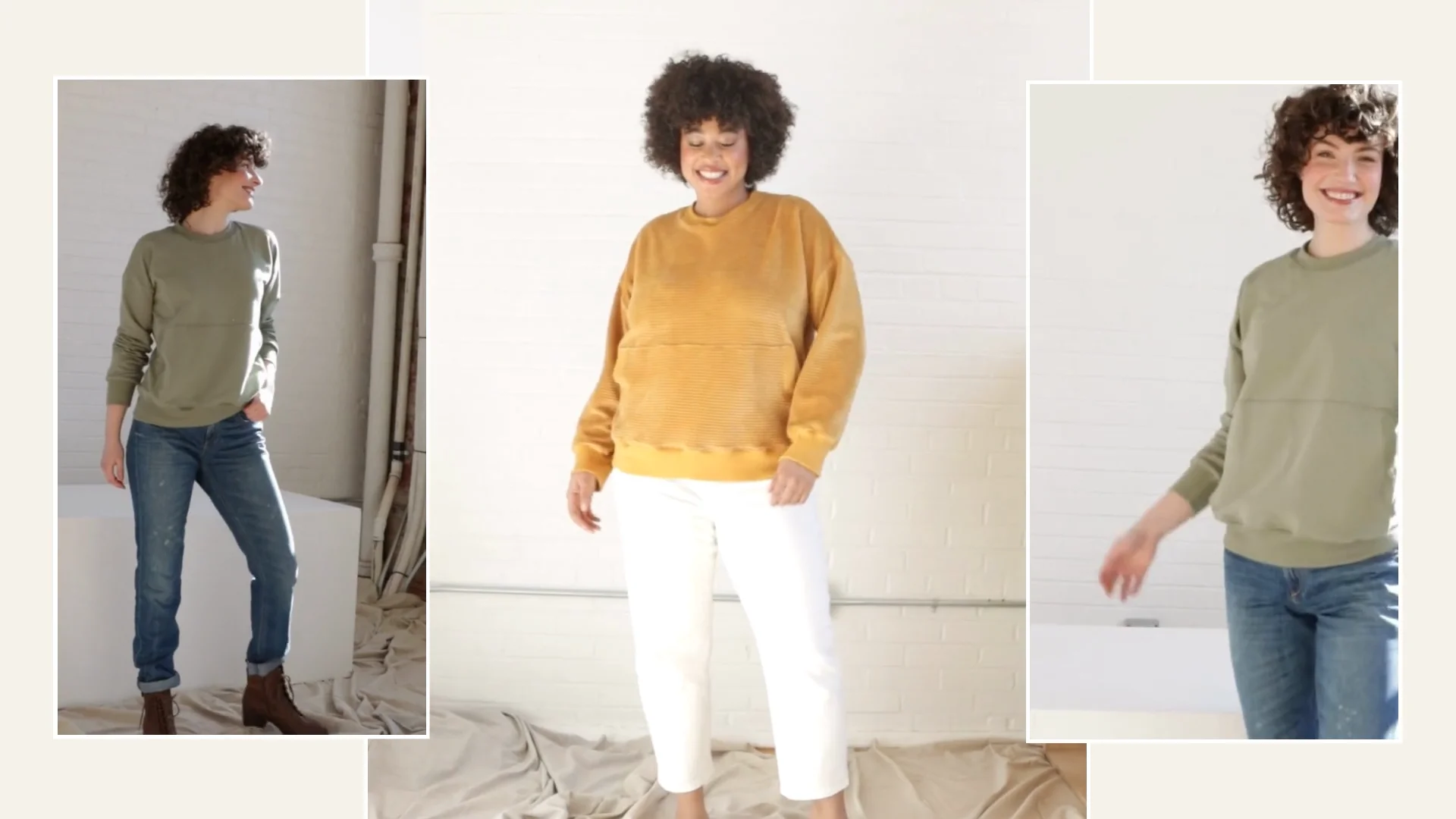 Lex Kangaroo Pocket Sweatshirt PDF Sewing Pattern | Instant