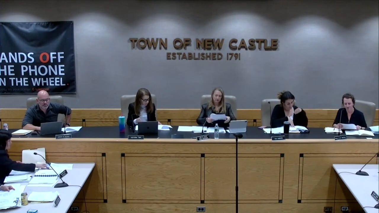 Town Board of New Castle Work Session & Meeting 10/24/23
