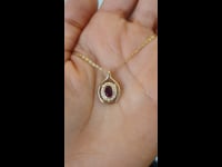 1982721 Unheated Ruby Halo Pendant