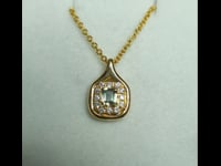 1982720 Colour Change Alexandrite and Diamond Halo Pendant Colour-change