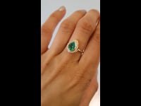 1982717 Pear Shape Emerald Ring