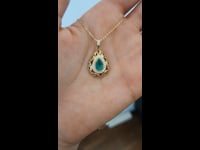 Teardrop Emerald Pendant 1982716