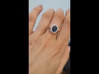 1982708 Princess Diana Inspired Blue Sapphire Halo Ring