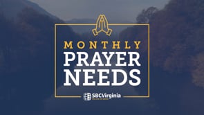 Monthly Prayer Needs - November 2023 | SBCV