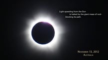 Image of the 2017 solar eclipse. Text appears in the top and bottom right corners.