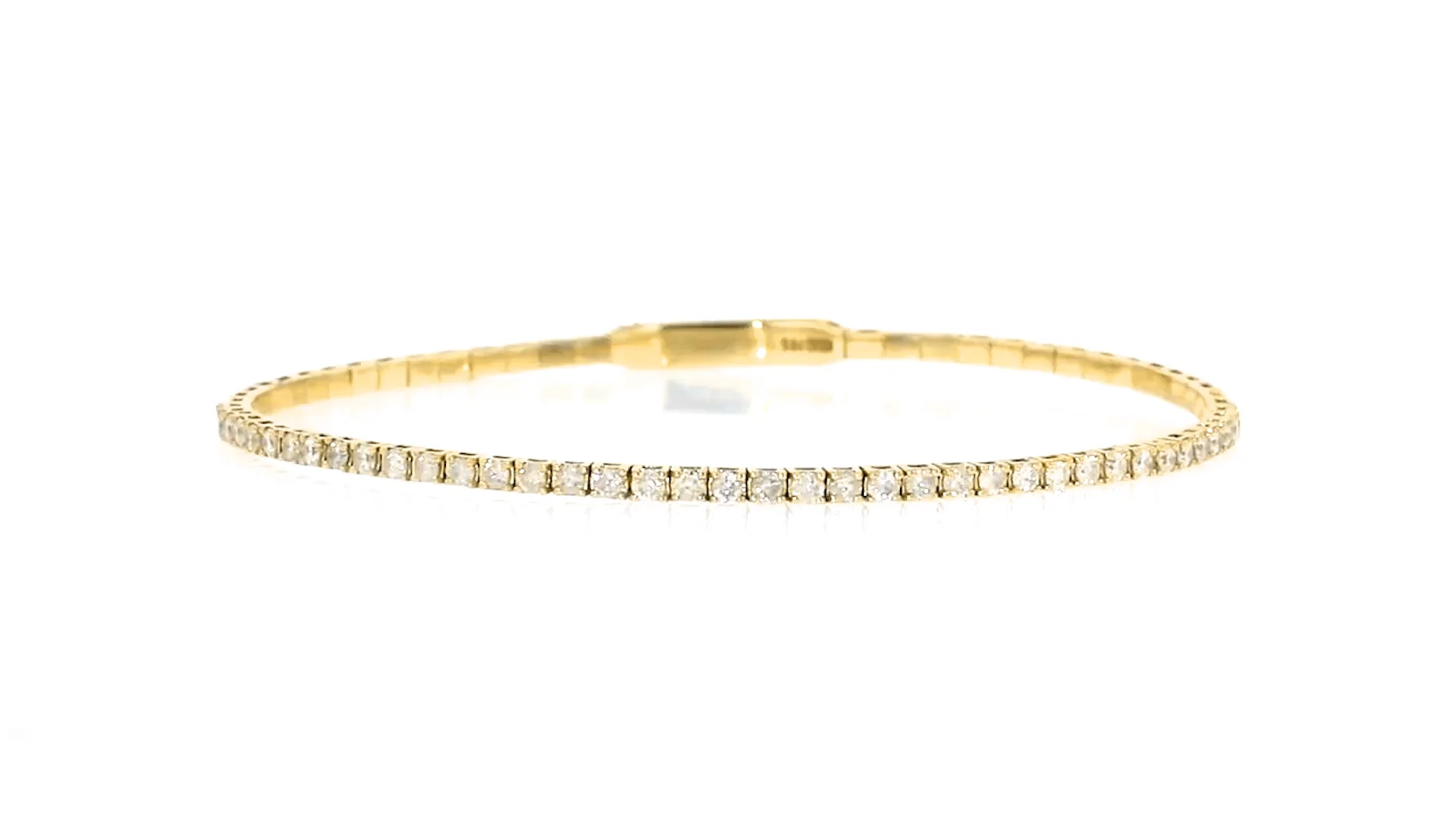 1.00 ct. t.w. Diamond Tennis-Style Flexible Bangle Bracelet in