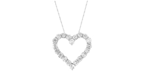 2.00 ct. t.w. Diamond Heart Pendant Necklace in 14kt White Gold