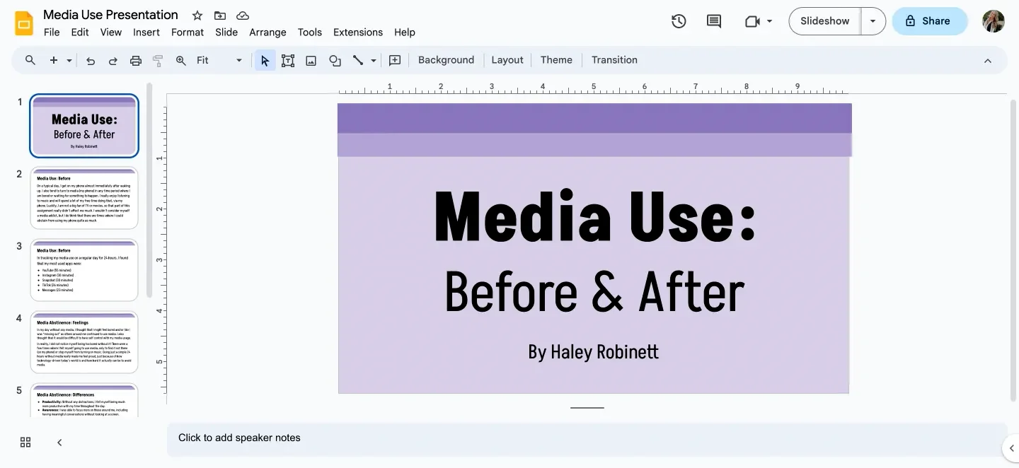 Media Use Presentation on Vimeo